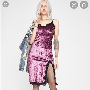 Crushed Velvet midi dress
